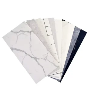 High Gloss Luxury PVC Wallboard for Home Decoration Marble Appearance Wallpaper Soundproof Heat Insulation Anti Static Paper