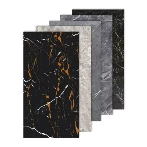 High-Gloss Marble Self-Adhesive Wall Stickers Instant Luxury DIY Decor Waterproof Peel-and-Stick for Kitchen and Bedroom