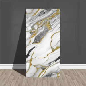 High Gloss Marble Self Adhesive Wall Stickers Waterproof DIY Decor For Bathroom Easy Install Home Renovation