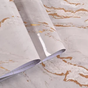 High-Gloss Modern Geometric Marble Wallpaper Roll Peel & Stick Opaque for Dining Room Bedroom Living Room