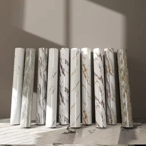 High Glossy Modern Marble Kitchen Wall Paper Peel Stick Self Adhesive 3D Stickers for Wall Decor Bedroom Bathroom Living Room