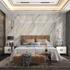 High Glossy PVC Self-Adhesive Wall Decoration Home Decor Marble Tile Sticker Wallpaper Geometric Pattern Waterproof
