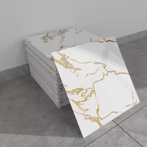 High Glossy Self Adhesive PVC Kitchen Wall Decoration Tile Sticker Waterproof DIY Geometric 40cm X40cm Modern Design