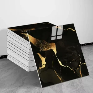 High Glossy XPE Self Adhesive Wall Decoration Home Decor Marble Tile Sticker Wallpaper Geometric Pattern Waterproof