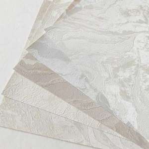 High-Quality 320g Beige Modern Embossed 3D Vinyl Wallpapers Waterproof and Wipeable PVC for Hotel Wall Decoration Wallpaper