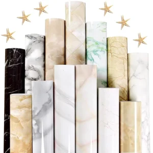 High Quality Easy to Clean Self Adhesive PVC Wall Paper Marble Wallpaper for Kitchen