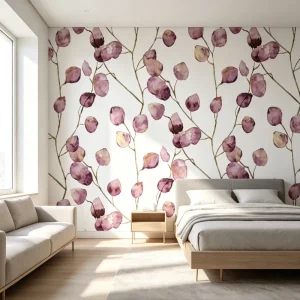 High Quality Eucalyptus Leaf Wallpaper for India Pakistan Market Waterproof PVC Self Adhesive Wall Paper for Home Decoration