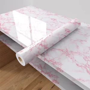 High Quality Marble PVC Vinyl Film Self-Adhesive Wallpaper Oil Proof Waterproof for Home Renovation and Kitchen