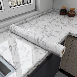 High Quality Marble Pattern Waterproof Wall Sticker Heat and Oil Resistant Self Adhesive Wallpaper