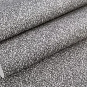 High Quality Modern Fabric Textured Wallpaper PVC Vinyl Embossed Fashion Wall Cloth Wallpaper for Home