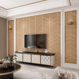 High Quality New Deerskin Velvet Wallpaper Modern Simple 3D TV Background Wall Non Woven Wallpaper