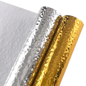 High Quality Self Adhesive Metallic Foil Wallpaper Hammered Gold Silver Peel Stick Contact Paper for Living Room Bedroom