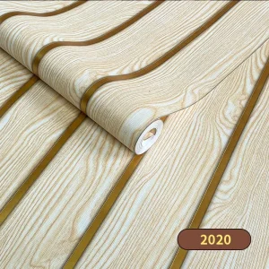 High Quality Self Adhesive Wood Grain Grille Pattern PVC Wallpaper for Wall Decor