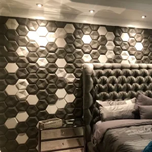 High Quality Soundproof 3D Art Wall Big Size Wall Panel 3D Textured Wallpaper Soft Leather Foam Wall Sheet