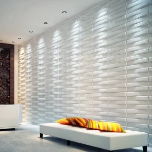 High Quality Waterproof Embossed Wallpapers wall Coating White Decorative 3d Wall Panels Pvc Wall Board