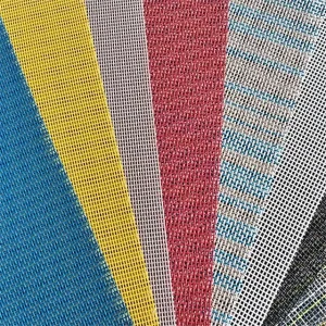 High Strength Tearing Large Roll Polyester Teslin Mesh Textile Material Coated Polyester PVC Mesh Fabric