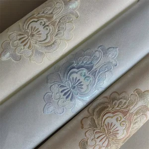High-end Floral European-style Embroidered Seamless Wallpaper for Living Room Bedroom Study Full Coverage Household Wall Fabric