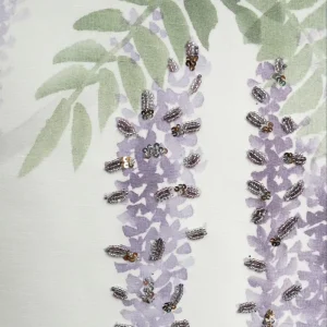 High-end Hand Painted Hand Embroidery Wallpaper Bead Embroidery 3D Flower Bird Mural Luxury Textured Wall Art for Hotel Villa