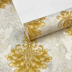 High end Light Luxury European Pattern PVC Material Waterproof Wallpaper for Bedroom Living Room Restaurant Hotel Home