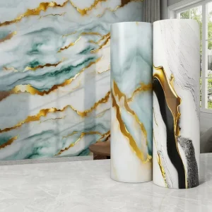 High end Marble Wallpaper Modern Light Luxury Wall Decoration Sticker