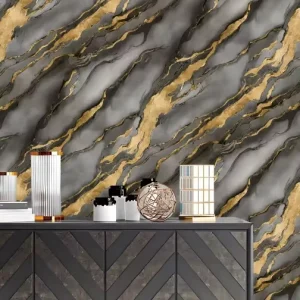 Home Bedroom Decor 3D 4D Modern Wallpaper Marble Effect Natural Wallpaper Textured Background Vinyl PVC Marble Murals Wallpaper