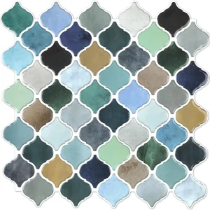 Home Decor PVC Tile Peel and Stick on Wall Tile Self Adhesive Tiles for Kitchen Bathroom Wall