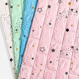 Home Decor Painted 3D Vinyl Baby Room Kid Wall Sticker 3D Self Adhesive Wallpaper