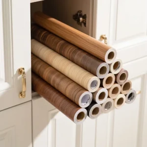 Home Decoration 3d Self Adhesive Pvc Vinyl Peel and Stick Wallpaper Sticker Roll Textured With Wood Style for Room Wall