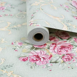 Home Decoration Bedroom Luxury Embossed 3D American Vintage PVC Self Adhesive Printed Wallpaper