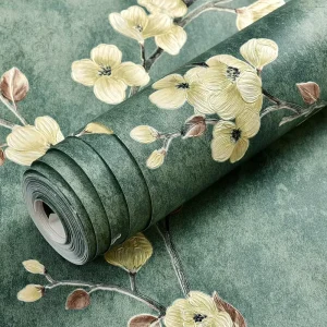 Home Decoration Bedroom Luxury Embossed 3D American Vintage Self Adhesive Wallpaper