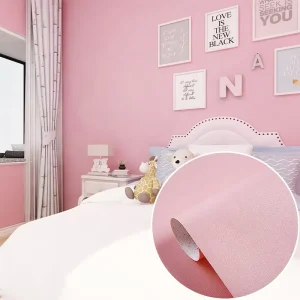 Home Decoration Bedroom Self Adhesive Vinyl Wallpaper 3D Wallpaper Pink Wallpapers