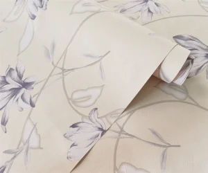 Home Decoration Custom Self Adhesive Printed Wallpaper With Embossed Flower