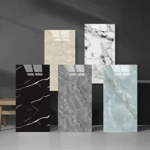 Home Decoration Glossy Vinyl Foam 3D PVC Marble Tiles Wall Sticker Peel and Stick Wallpaper Wall Papers