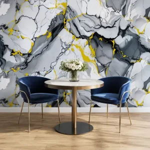 Home Decoration Glossy Vinyl Foam 3D PVC Marble Tiles Wall Sticker Peel and Stick Wallpaper Wall Papers