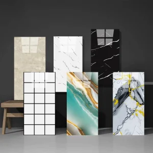 Home Decoration Glossy Vinyl Foam 3D PVC Marble Tiles Wall Sticker Peel and Stick Wallpaper Wall Papers