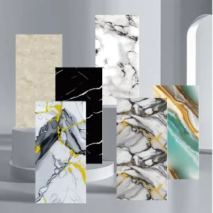 Home Decoration Glossy Vinyl Foam 3D PVC Marble Tiles Wall Sticker Peel and Stick Wallpaper Wall Papers