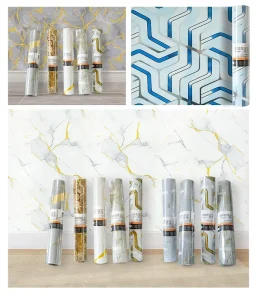 Home Decoration Wall Paper Self Adhesive Wallpaper 3D Wall Panels PET Foam Marble Wall Stickers