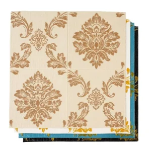 Home Waterproof Self Adhesive Foam Wallpaper with Stripe Positioning Wall Stickers for Bedroom