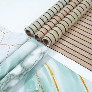Home decoration 3d self adhesive wallpaper pvc wallpaper rolls for wall
