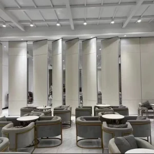 Hotel Banquet Customizable Finishes Artificial Movable Divider Aluminum Frame Sliding Folding Soundproof Movable Wall Partitions