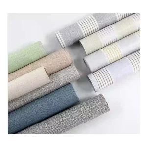 Hotel Bedroom Decoration Wallcovering Supplies Fireproof Washable Fabric Back Vinyl Wallpaper