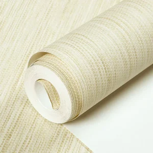Hotel Engineering Non woven Wallpaper Solid Color Linen Texture Bedroom Living Room Wall Decoration 0.53X9.5M