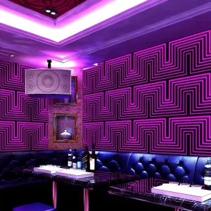 House Decoration Interior 3D Reflective PVC Metal Wall Paper KTV Music Bar Paper Wall Decor Papel Tapiz Para pa
