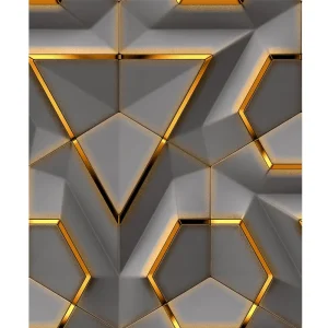 Household PVC 3D Wallpaper Interior Coating Wall Paper Geometric Pattern Modern Wallpaper for Home Decor