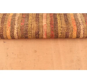INFOCORK 45x30cm Multi Straps Cork PU Leather Sheet Randomly Supplied for Cork Bags Box Packaging Belts and Card Holders