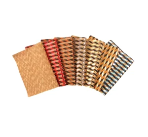 INFOCORK 45x30cm Rhombus Diamond Straps Natural Cork Fabric Leather Sheet for Shoes Furniture Wallets Purses and Bags