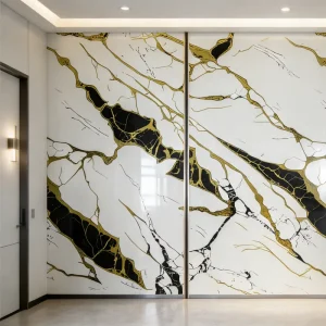 IXPE 3D Marble Wall Panel Self Adhesive Waterproof Wallpaper for Hotels