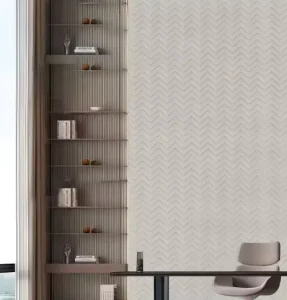 Imitating Bamboo Crackle Texture MCM Panel 2-5mm Flexible Self-adhesive Modern Design Wall Cladding for Curved Feature Walls