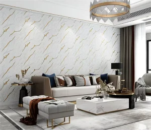 Indoor Luxury Marble Designs Wallpaper 3D Suede Wall Paper