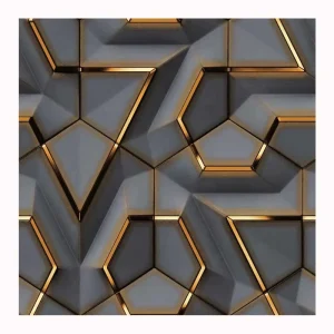 Indoor Modern Waterproof Interior Wall Paper Pvc 3d Wallpapers for Walls Home Living Room Bar Decoration Geometric Wallcovering